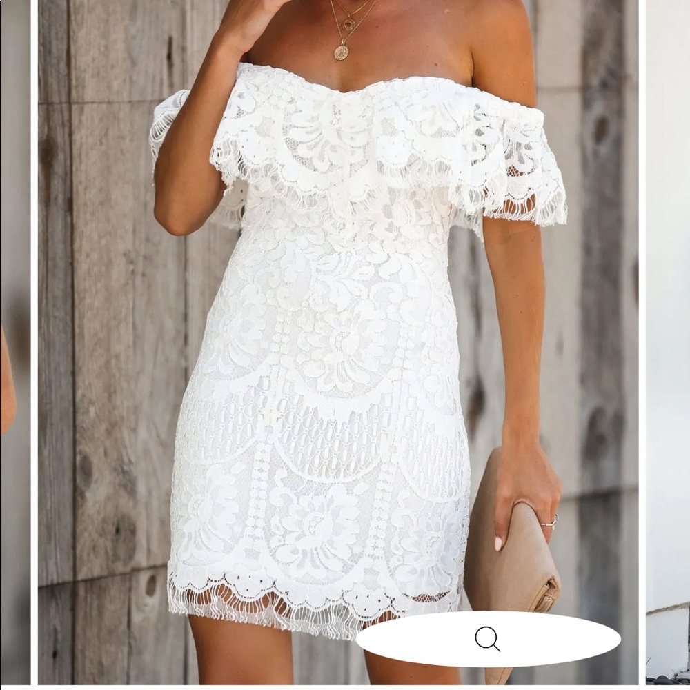 Laces off the shoulder dress